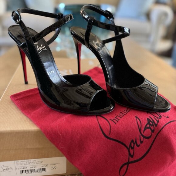 Christian Louboutin Shoes - Christian Louboutin BRAND NEW So Jenlove 100, Patent Black Stilettos